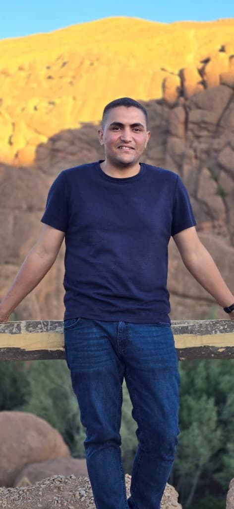 Guide at a desert viewpoint in Morocco