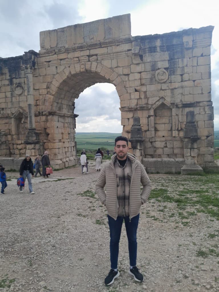 Guide at the ancient Roman ruins of Volubilis